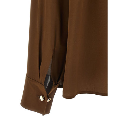 Max Mara Brown Silk Blouse