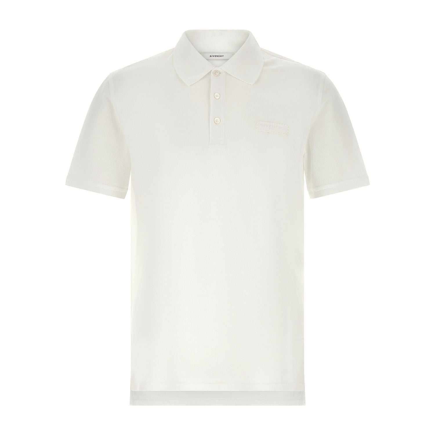 Givenchy White Cotton Polo Shirt