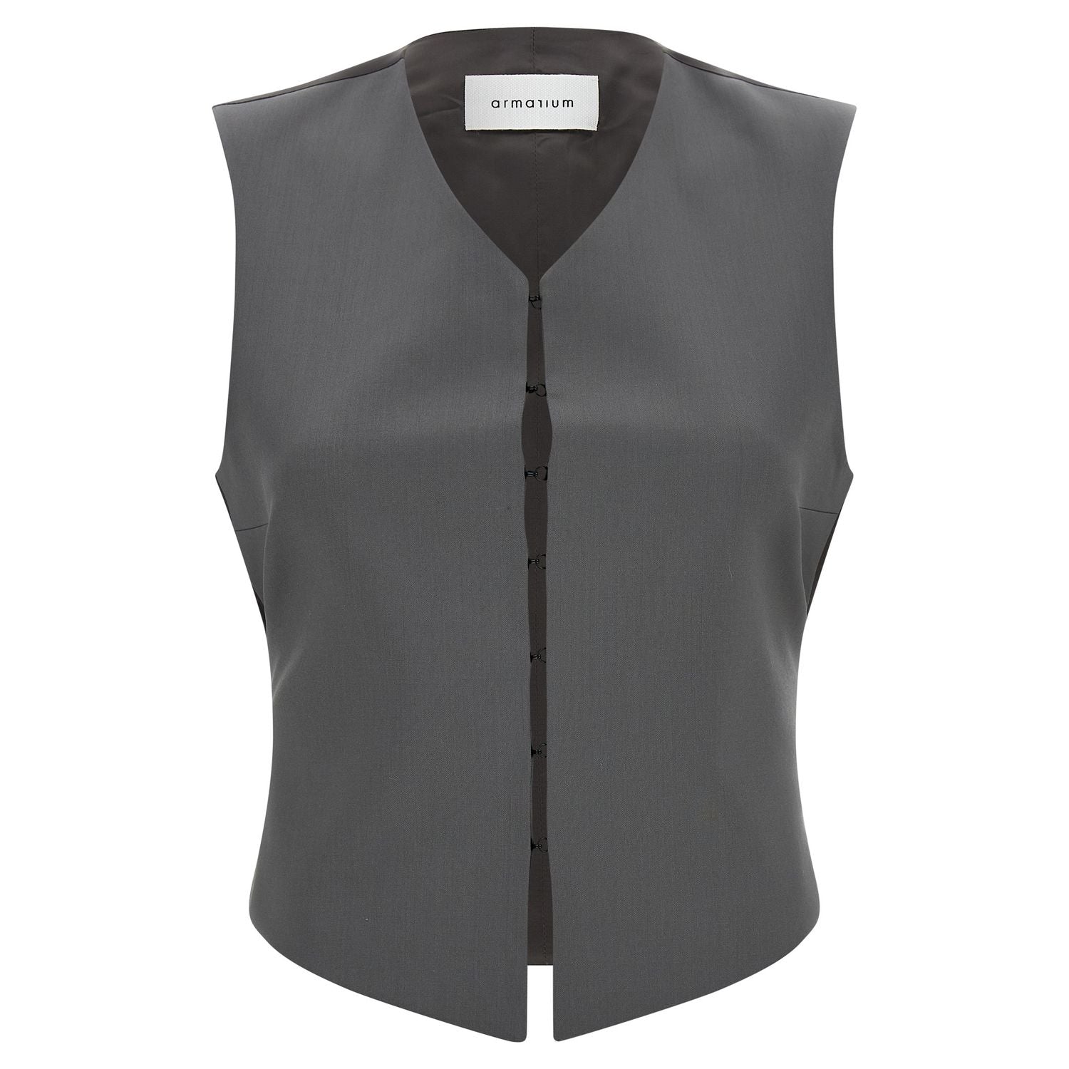 Armarium Gray Virgin Wool Sleeveless Jacket