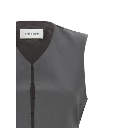 Armarium Gray Virgin Wool Sleeveless Jacket