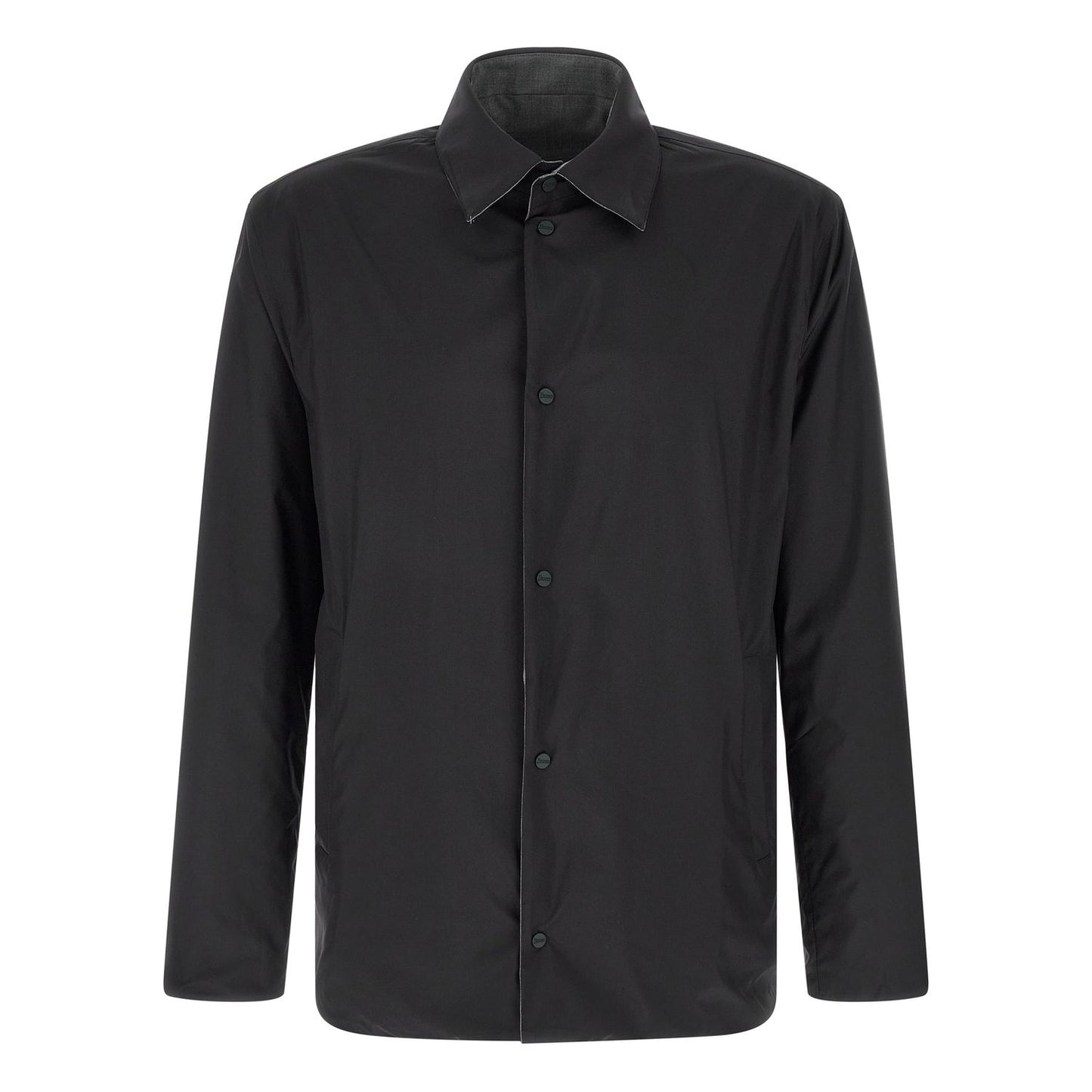 Herno Gray Polyester Full-Length Jacket
