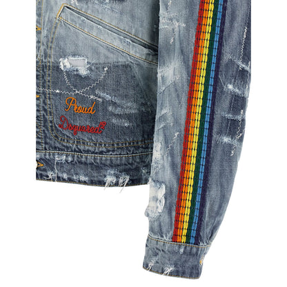 Dsquared² Blue Cotton Denim Jacket
