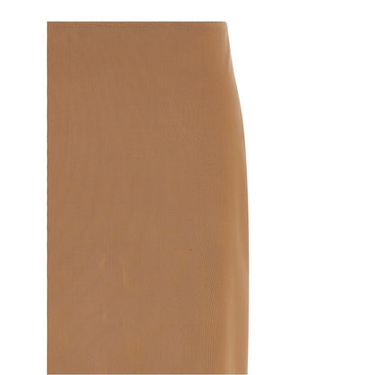 Armarium Beige Polyamide Midi Skirt