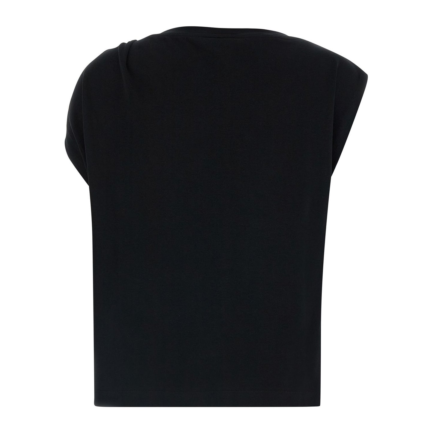 PINKO Black Cotton Tank Tops