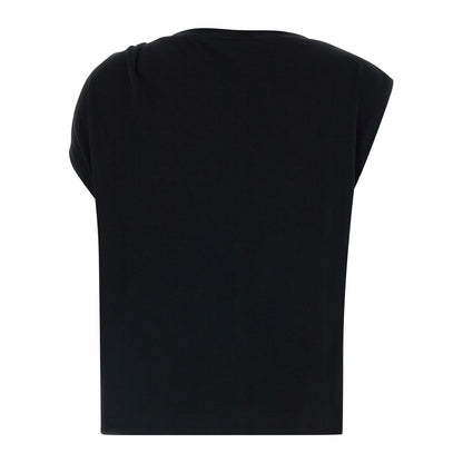 PINKO Black Cotton Tank Tops