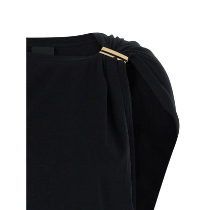 PINKO Black Cotton Tank Tops