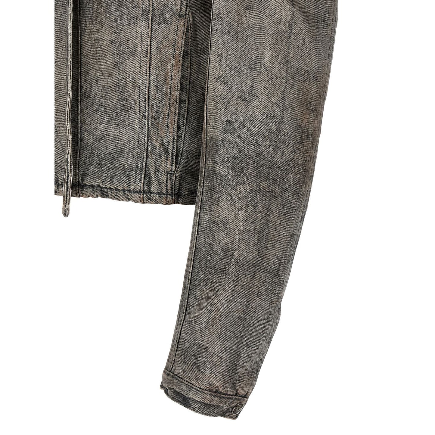 Diesel Gray Cotton Denim Jacket