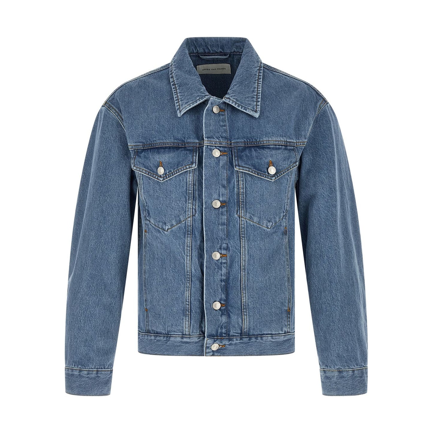 Dries Van Noten Blue Cotton Denim Jacket