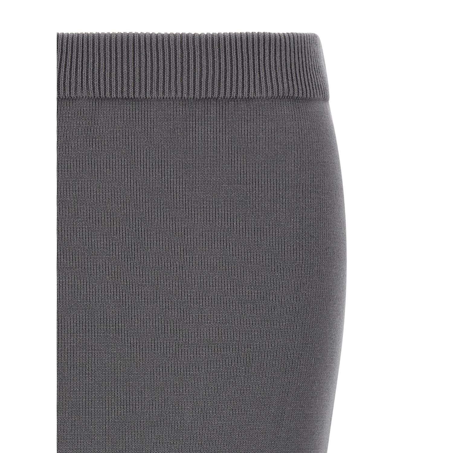 Entire Studios Gray Cotton Midi Skirt