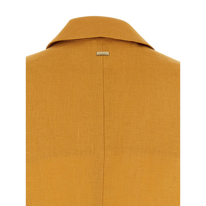 Herno Bicolor Linen Sleeveless Jacket