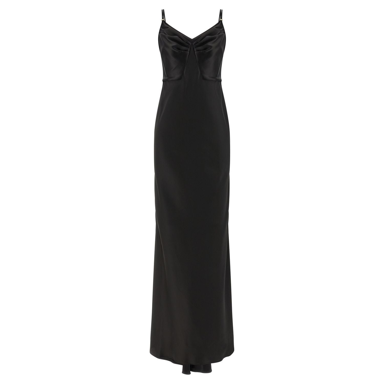 Elisabetta Franchi Black Polyester Long Dress