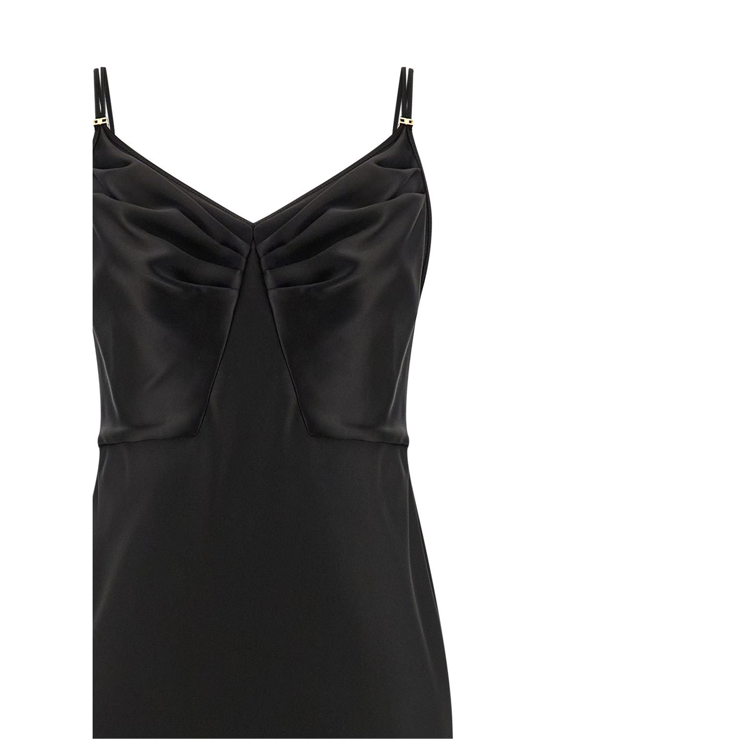Elisabetta Franchi Black Polyester Long Dress