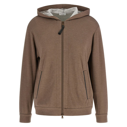 Brunello Cucinelli Brown Cotton Hoodie