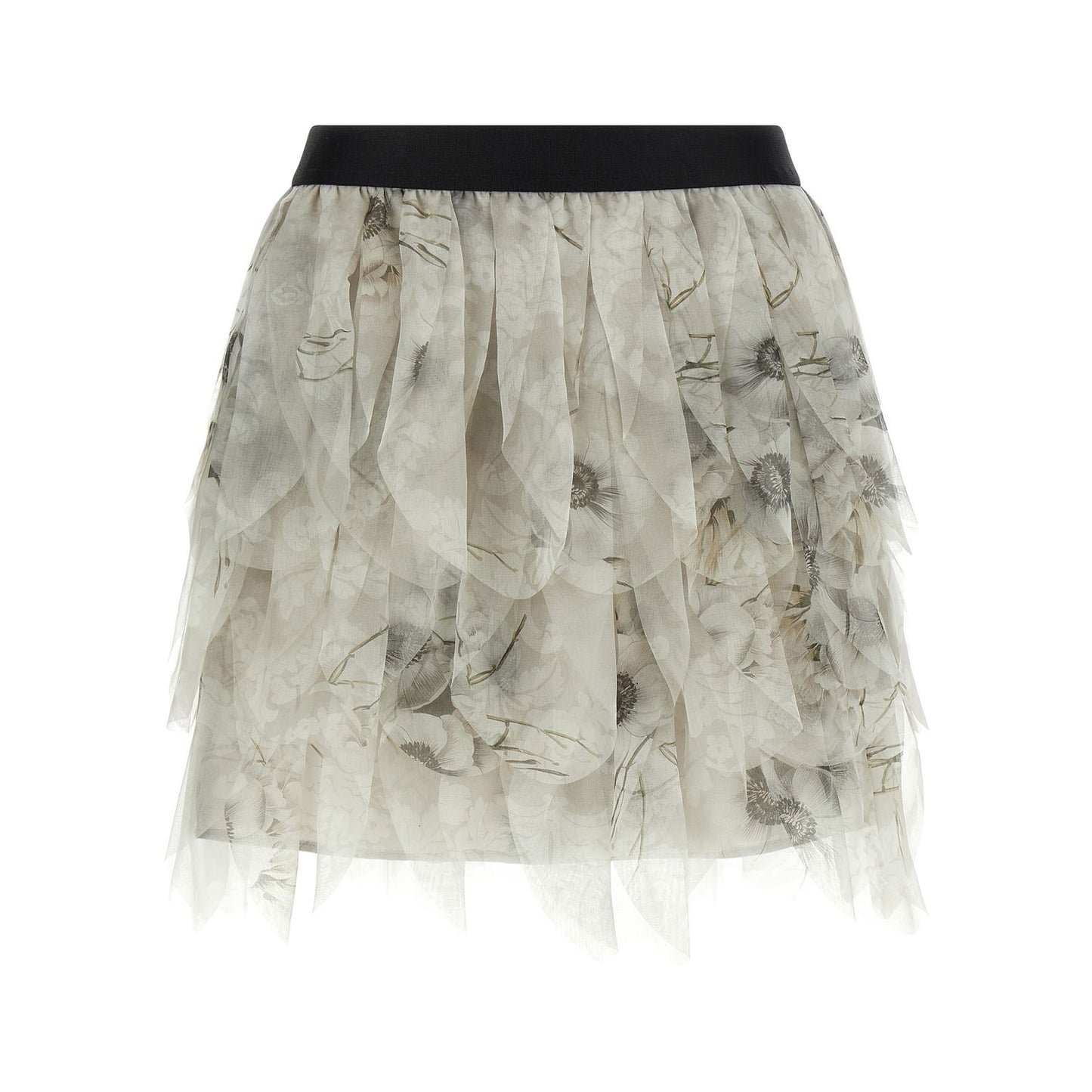 Max Mara Gray Silk Long Skirt