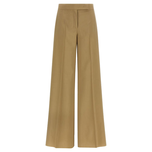 Max Mara Beige Virgin Wool Dress Pants