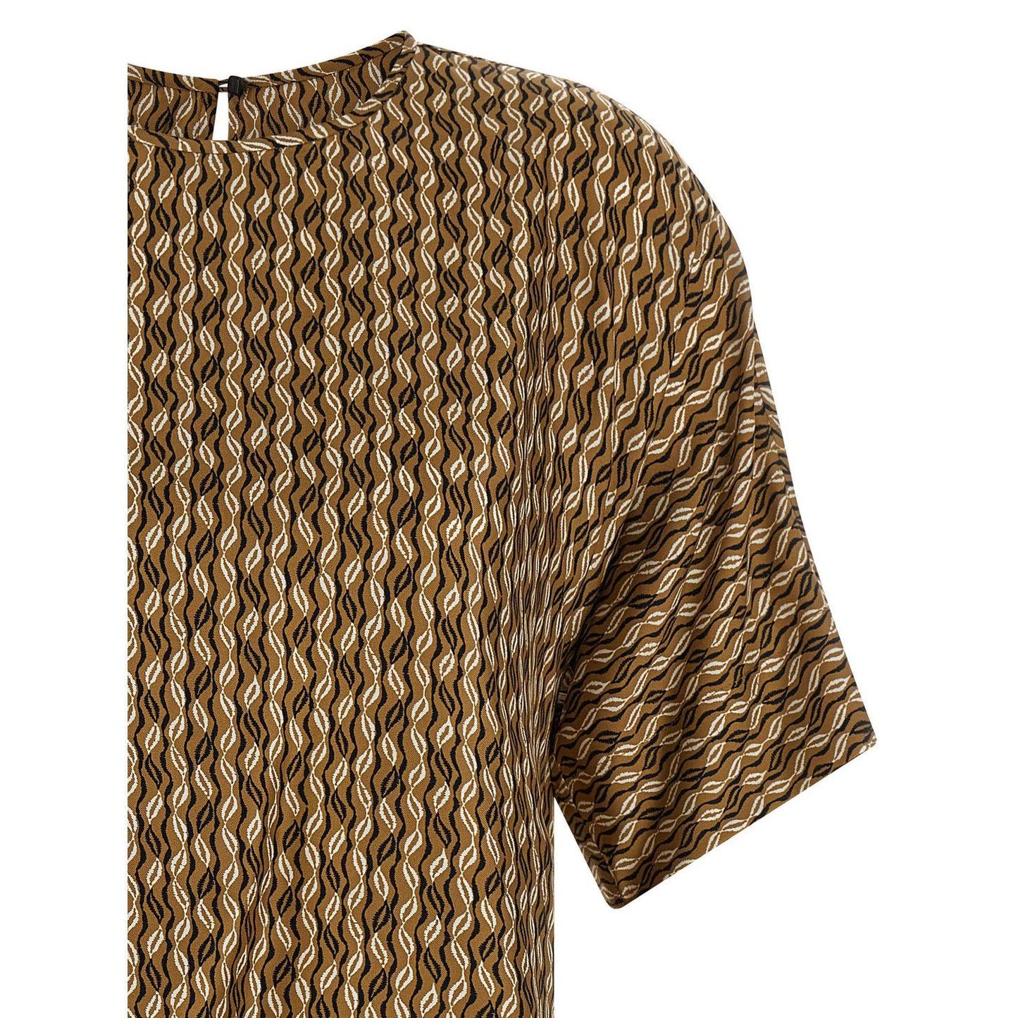 Max Mara Brown Silk Blouse