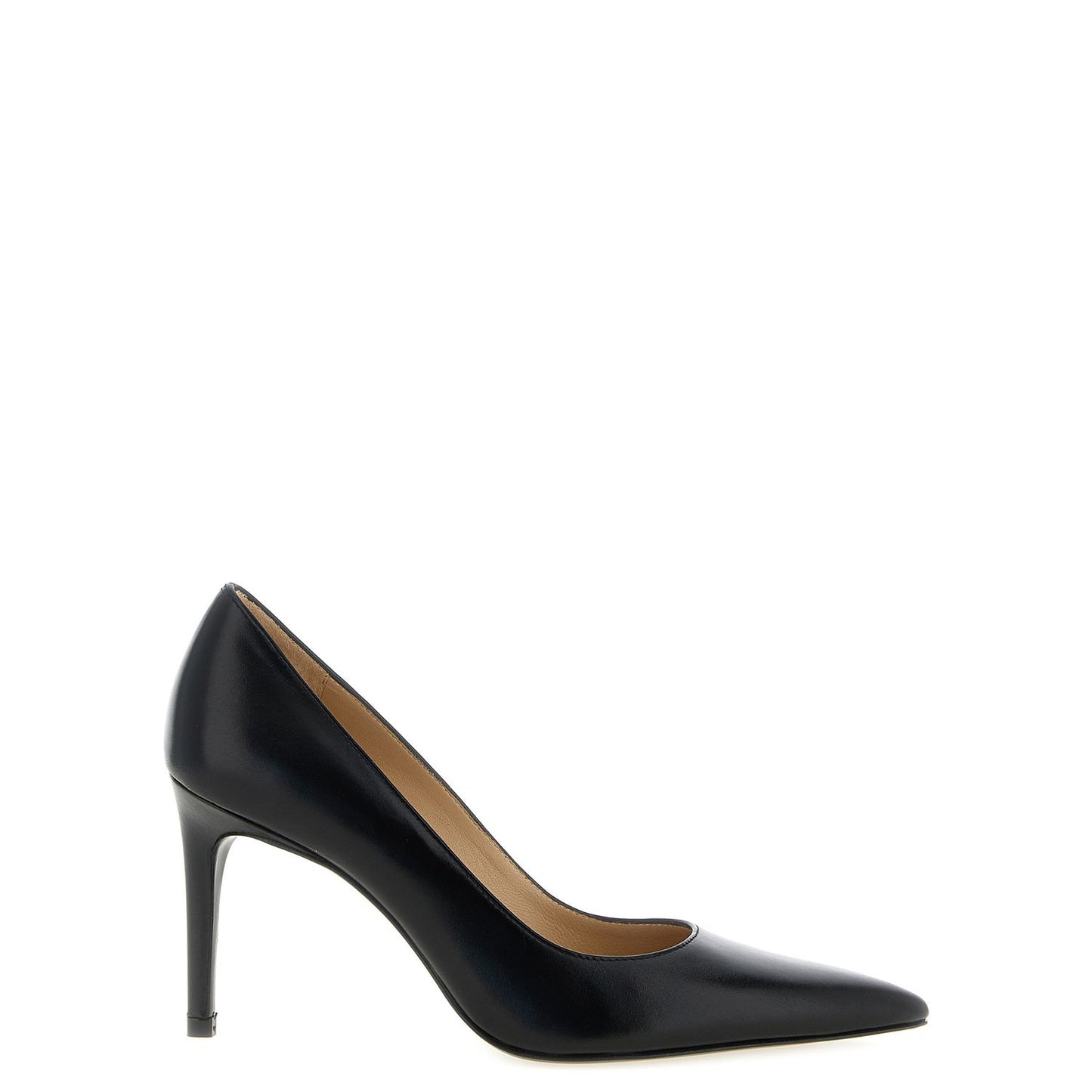 Stuart Weitzman Black Calfskin High Heel Pumps