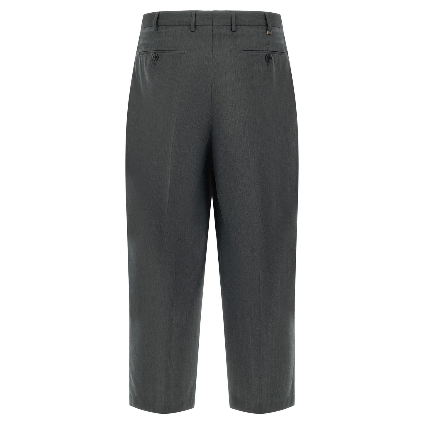 PT Torino Gray Virgin Wool Dress Pants