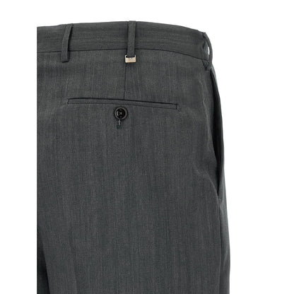 PT Torino Gray Virgin Wool Dress Pants