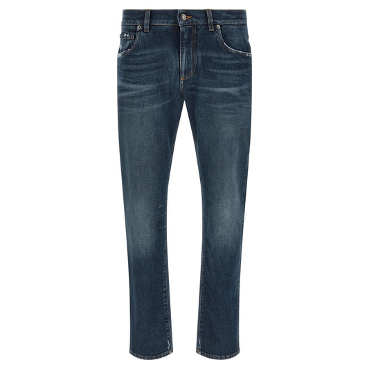 Dolce & Gabbana Blue Cotton Jeans Denim