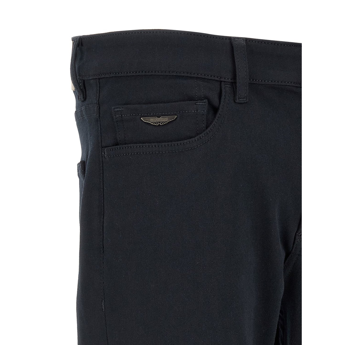 Hugo Boss Blue Polyester Straight-Leg Jeans