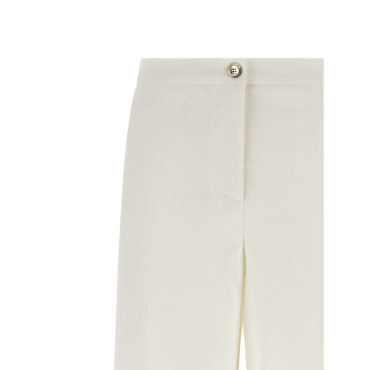 PINKO White Linen Casual Pants