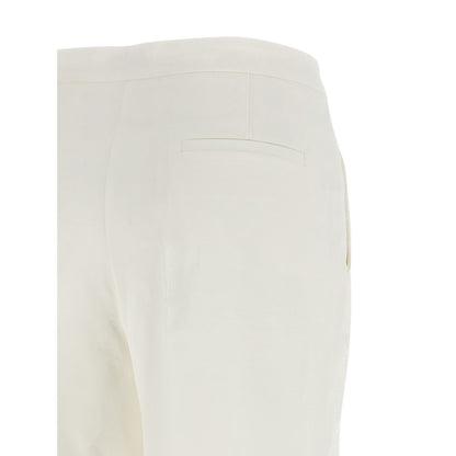 PINKO White Linen Casual Pants