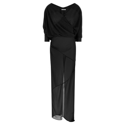 Entire Studios Black Polyester Long Dress