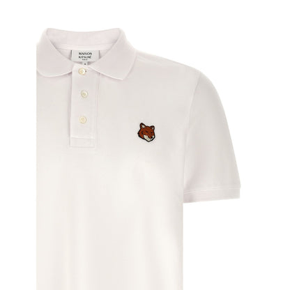 Maison Kitsuné White Cotton Polo Shirt