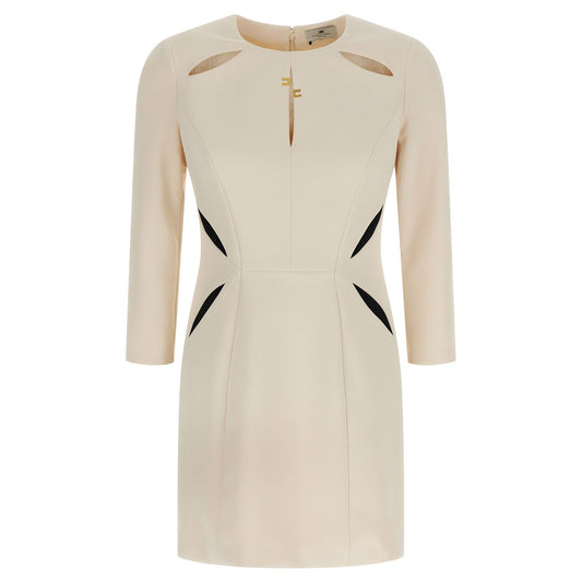 Elisabetta Franchi Bicolor Polyester Short Dress