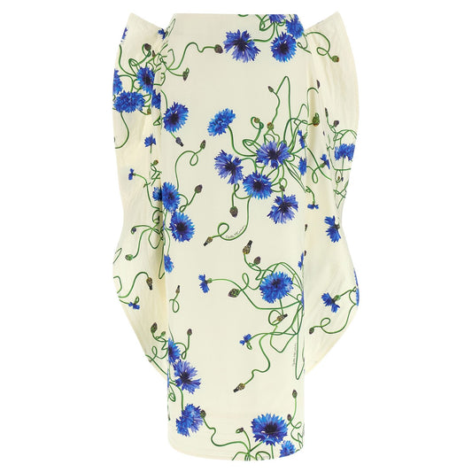 Stella McCartney Blue Cotton Mini Skirt