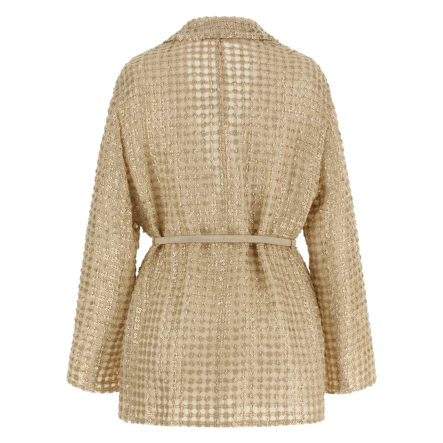 Brunello Cucinelli Beige Silk Blazer