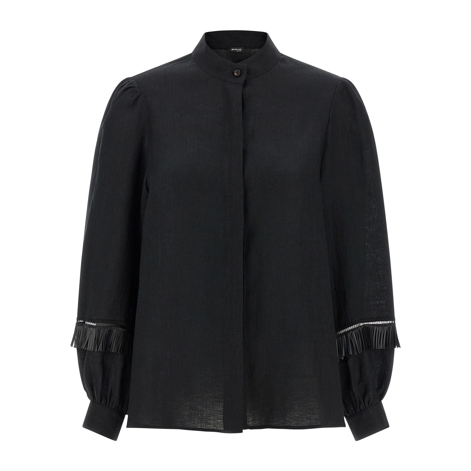 Kiton Black Linen Blouse