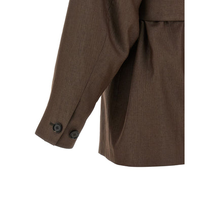 Kiton Brown Polyamide Blazer