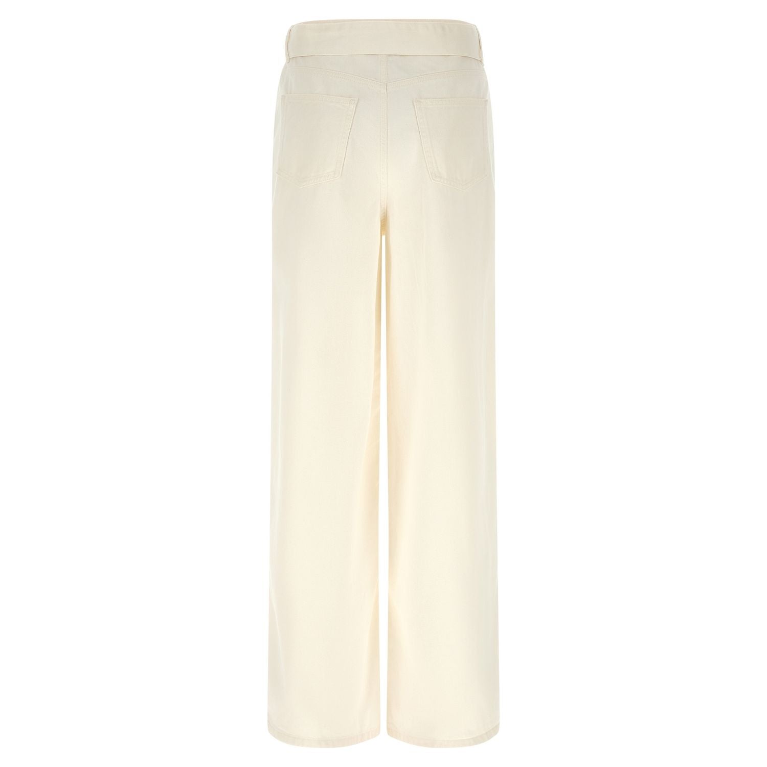 Twinset White Cotton Flared Jeans