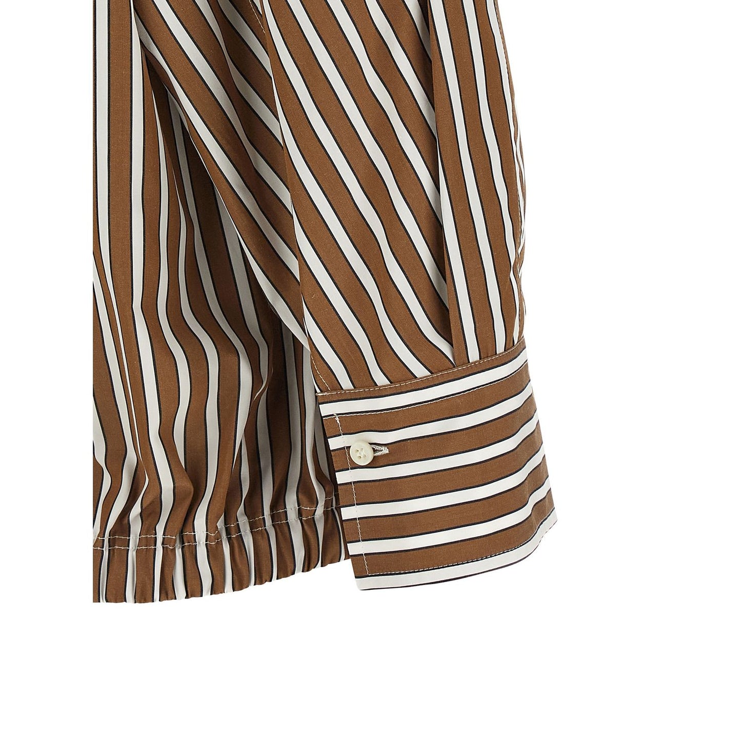Brunello Cucinelli Brown Cotton Blouse