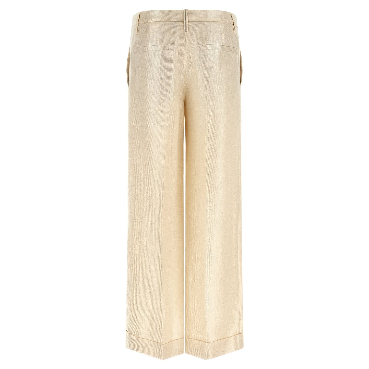 Brunello Cucinelli Gold Linen Casual Pants