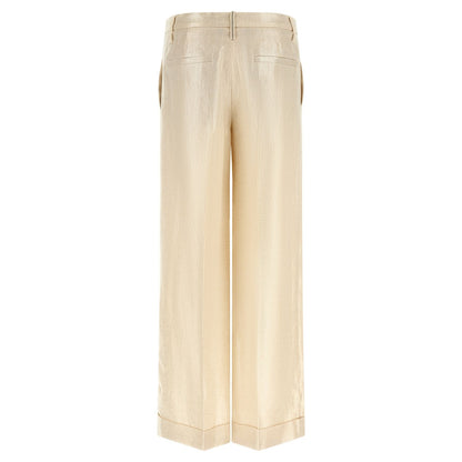 Brunello Cucinelli Gold Linen Casual Pants