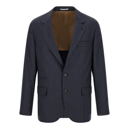 Brunello Cucinelli Blue Virgin Wool Blazer