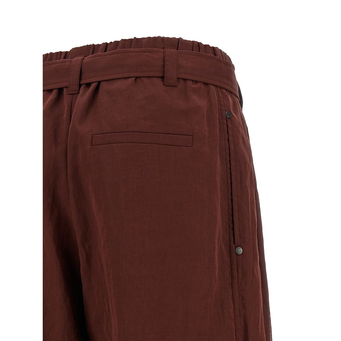 Brunello Cucinelli Bordeaux Cotton Flared Pants