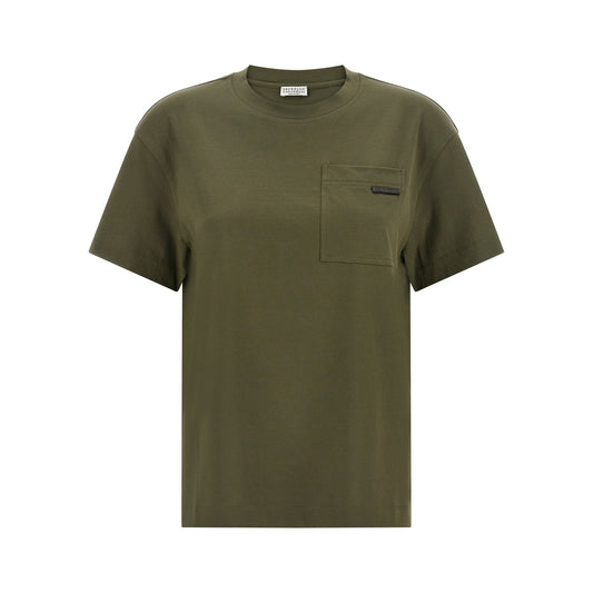 Brunello Cucinelli Bicolor Cotton T-Shirt