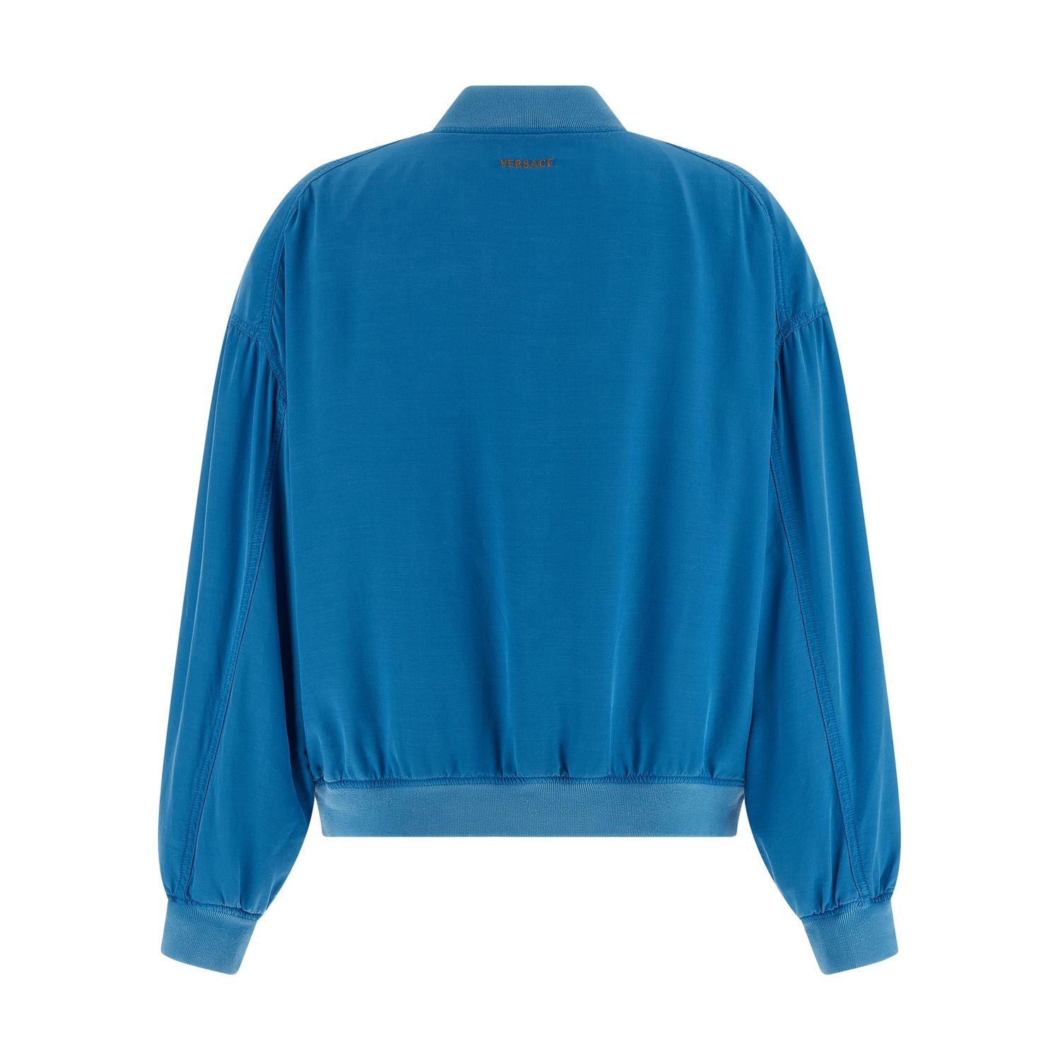 Versace Blue Silk Bomber