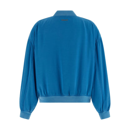 Versace Blue Silk Bomber