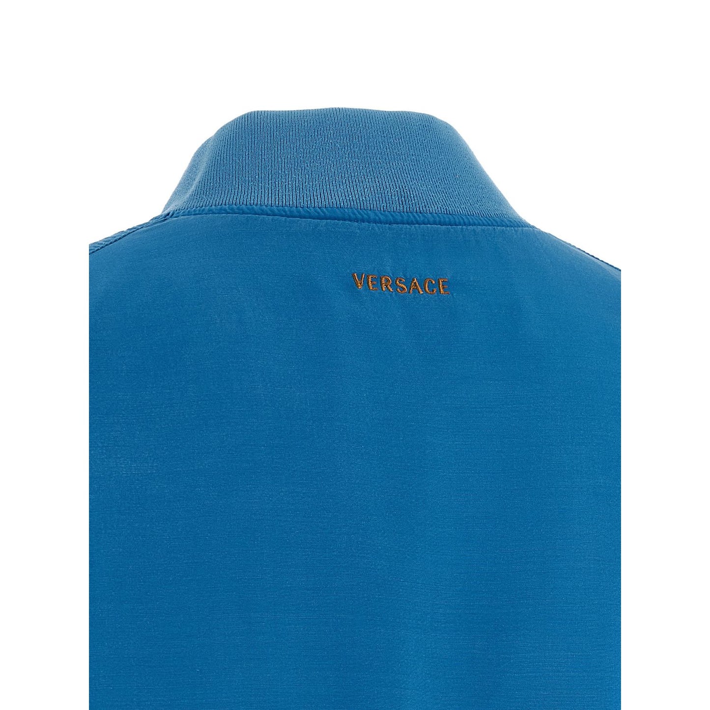 Versace Blue Silk Bomber