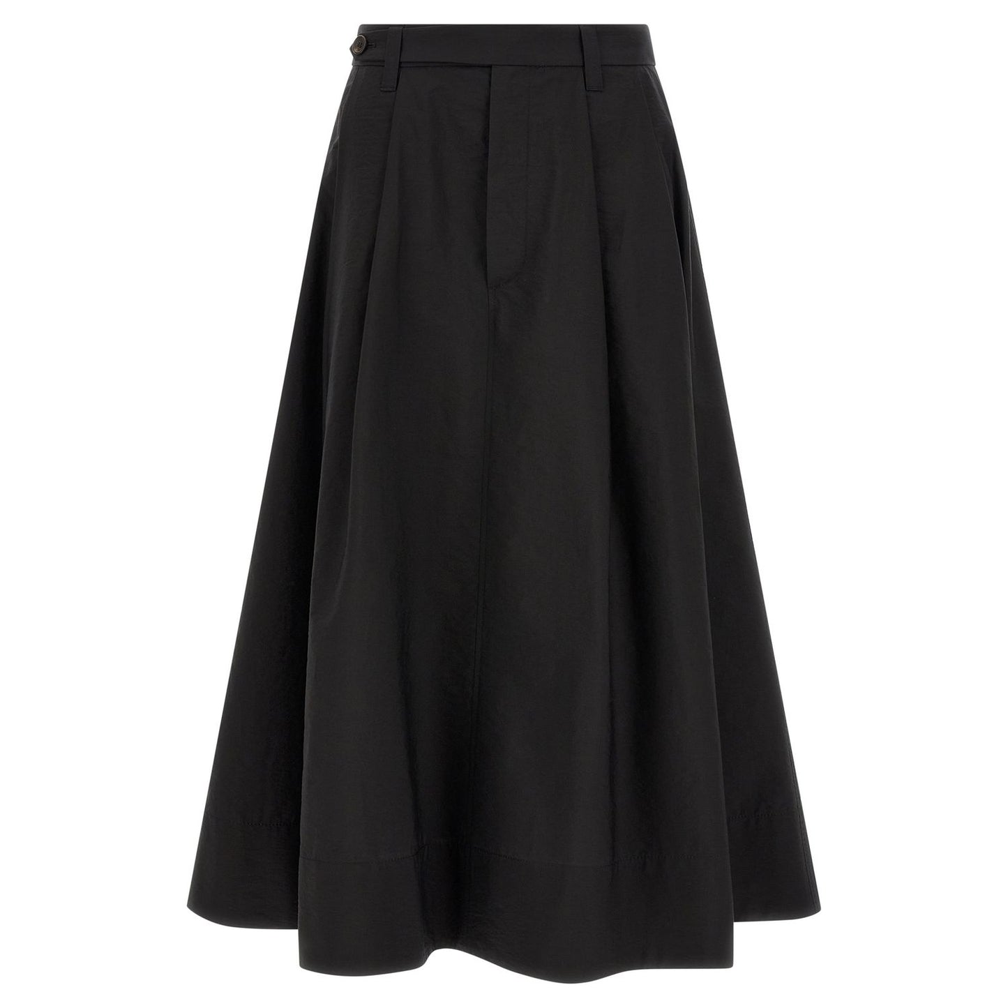 Brunello Cucinelli Black Cotton Midi Skirt
