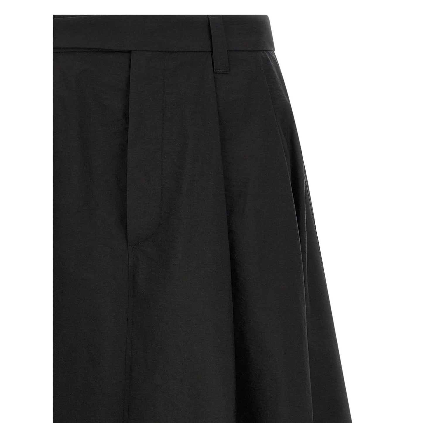 Brunello Cucinelli Black Cotton Midi Skirt