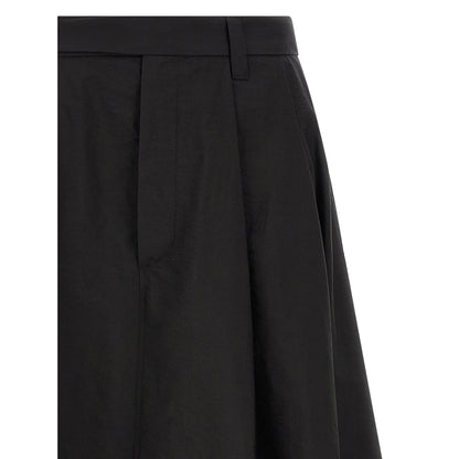 Brunello Cucinelli Black Cotton Midi Skirt