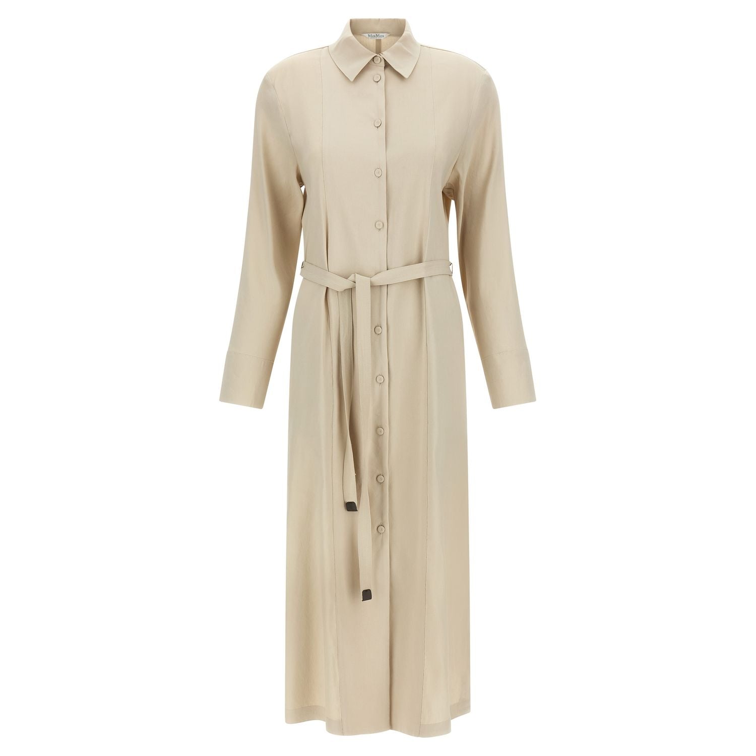 Max Mara Beige Linen Long Dress