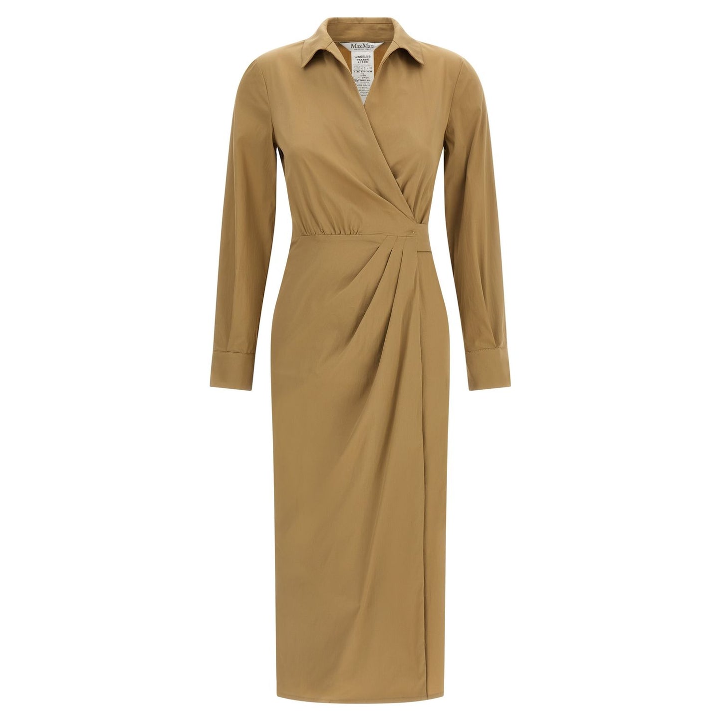 Max Mara Beige Cotton Midi Dress