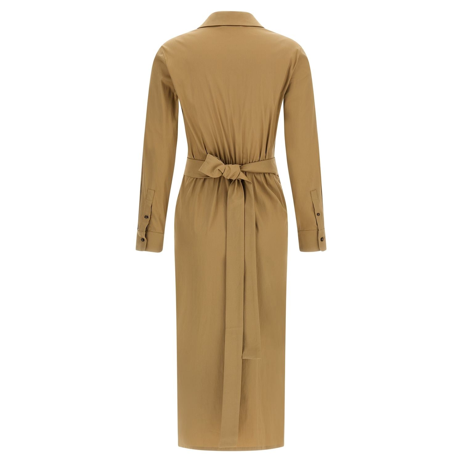 Max Mara Beige Cotton Midi Dress